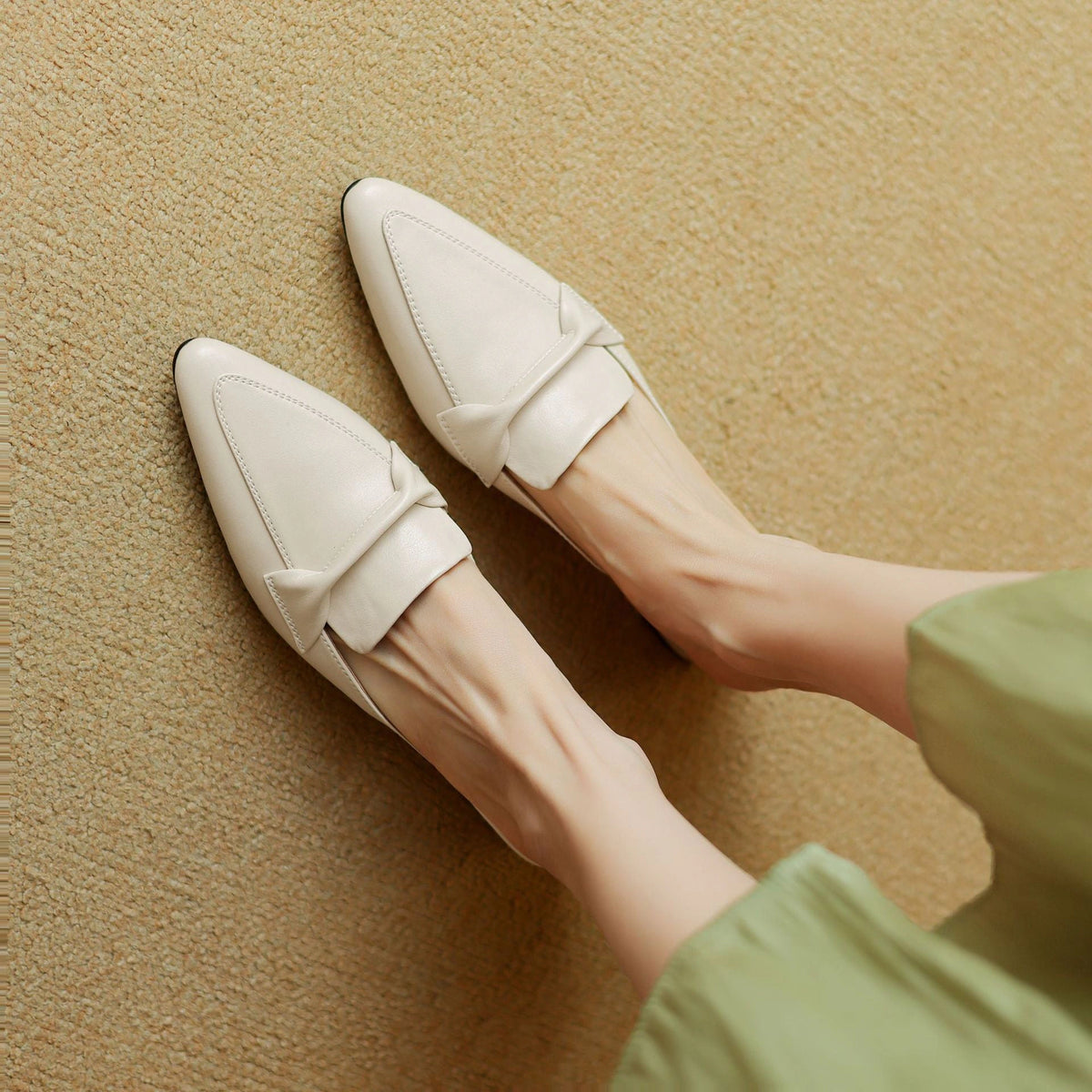Esme Pointed Leather Mules