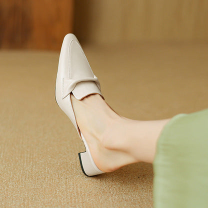 Esme Pointed Leather Mules