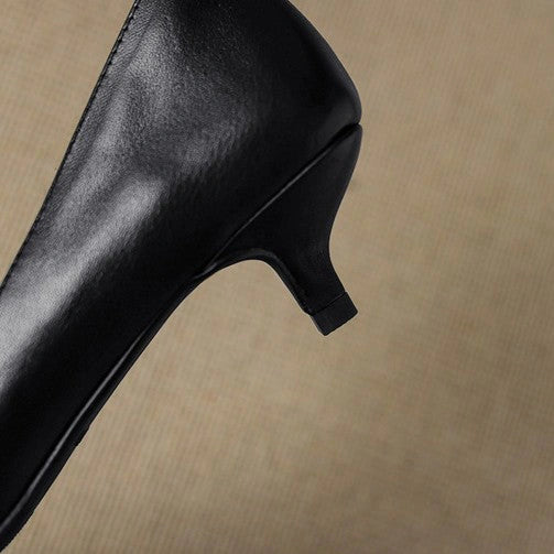 Odette Leather Kitten Heel Pumps