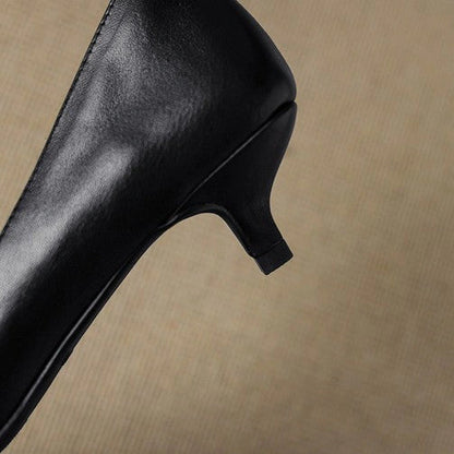 Odette Leather Kitten Heel Pumps