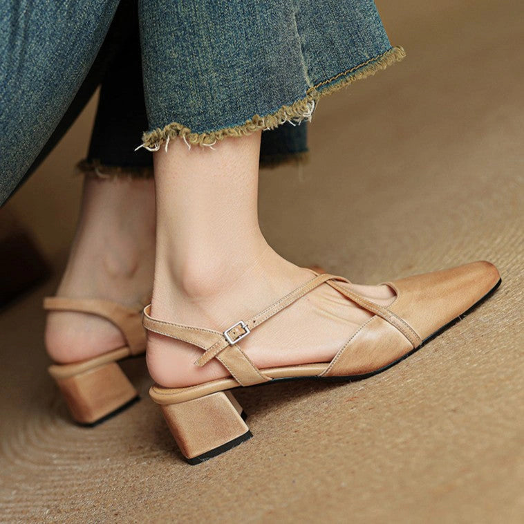 Heloise Leather Heels