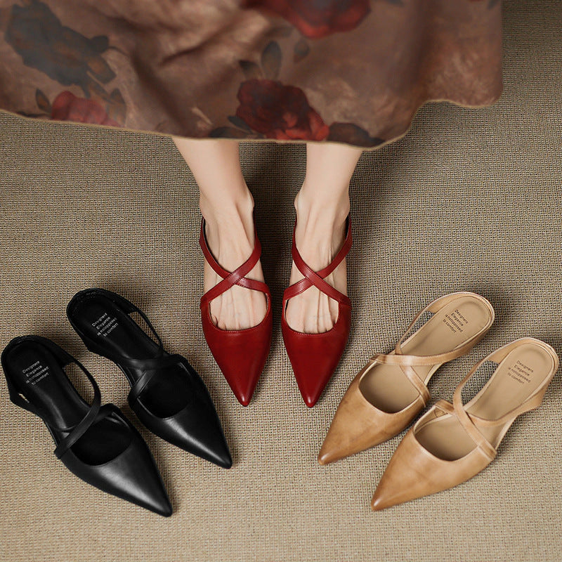 Solene Leather Mules