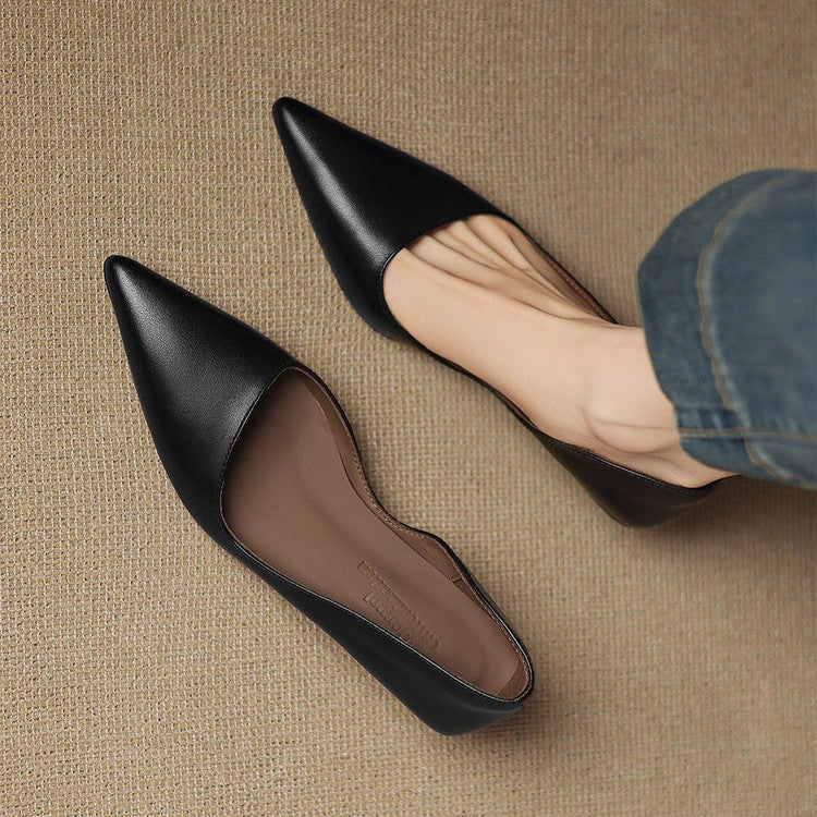 Odette Leather Kitten Heel Pumps