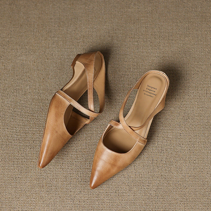 Solene Leather Mules