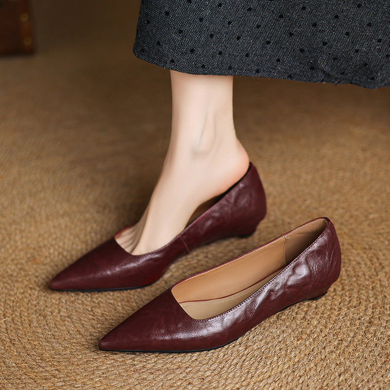 Florine Lambskin Leather Flats