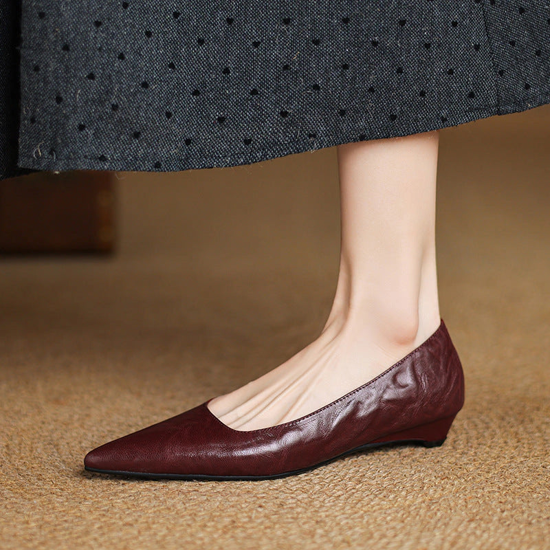 Florine Lambskin Leather Flats