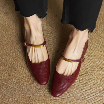 Noor Lambskin Mary Janes