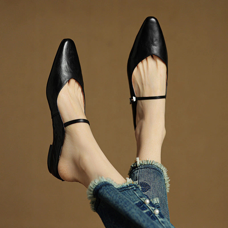 Delphine Leather Mules