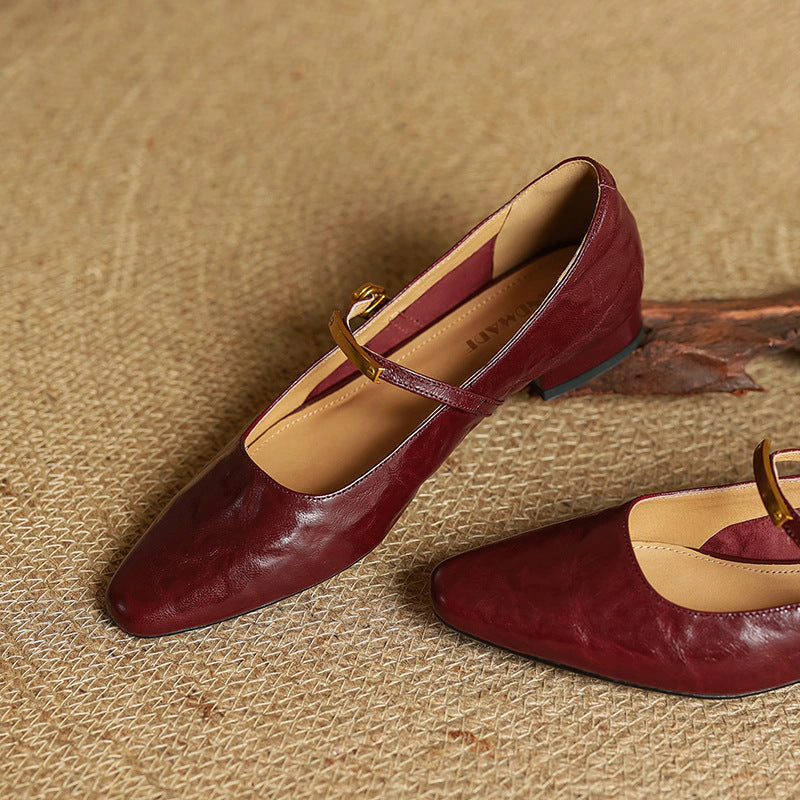 Noor Lambskin Mary Janes