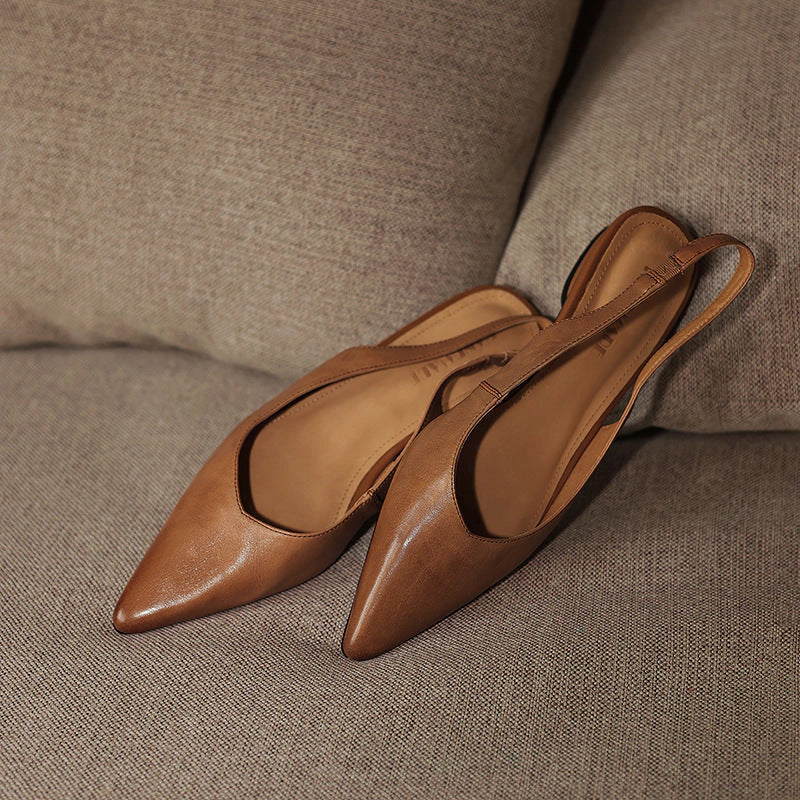 Isla Slingback Leather Flats