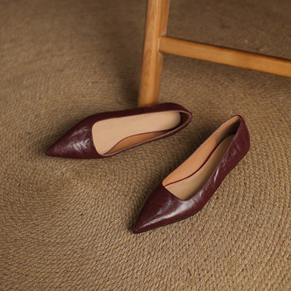 Florine Lambskin Leather Flats