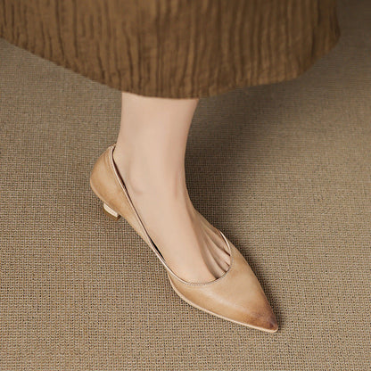 Camille Leather Kitten Heels