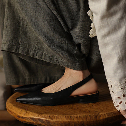Isla Slingback Leather Flats