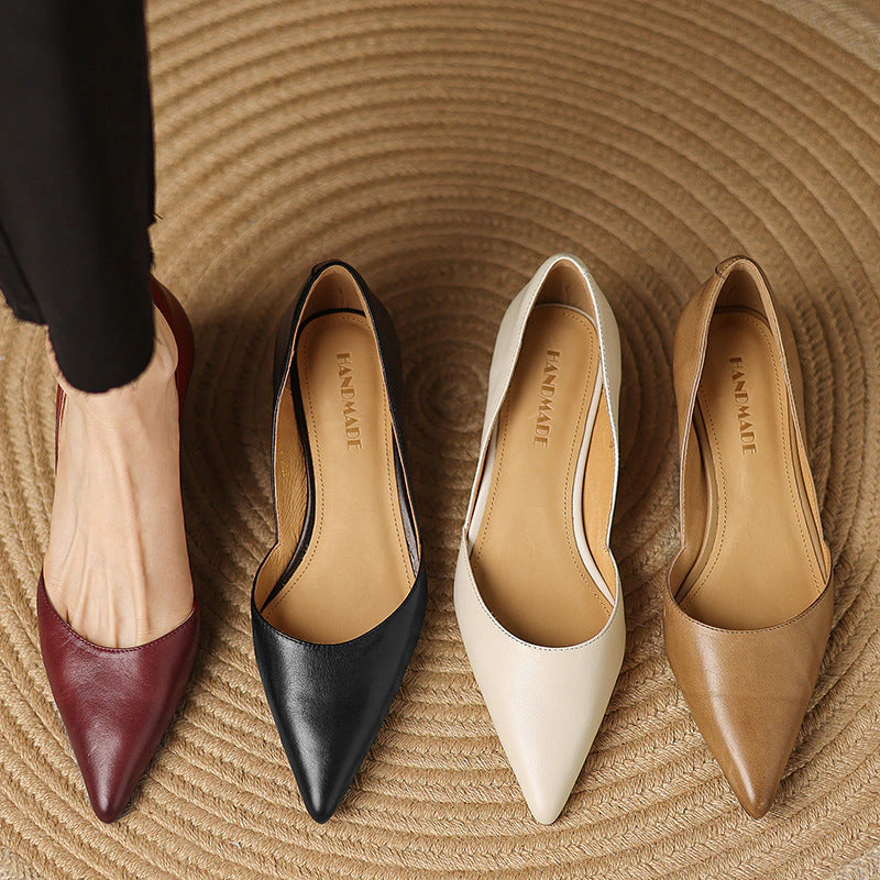 Giselle Leather Kitten Heels