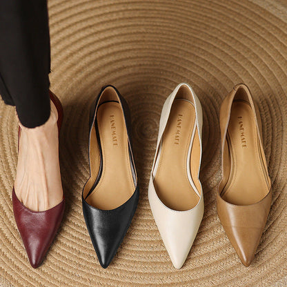Giselle Leather Kitten Heels
