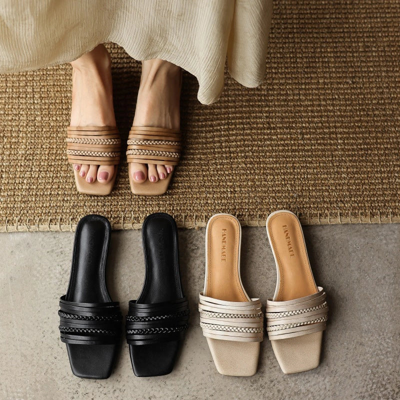 Marlow Square Leather Sandals