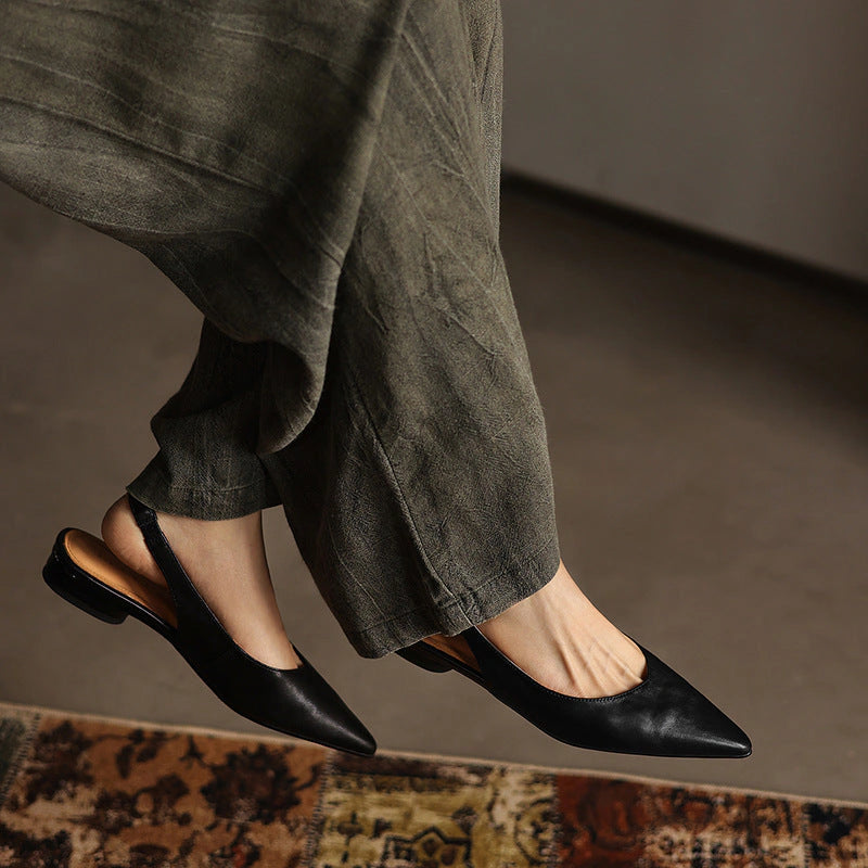 Isla Slingback Leather Flats