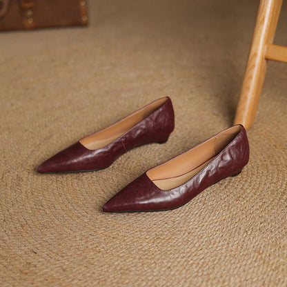 Florine Lambskin Leather Flats