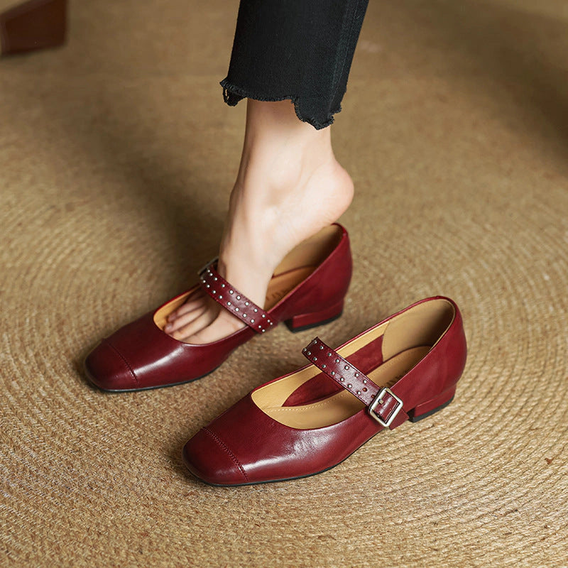 Cora Leather Mary Janes