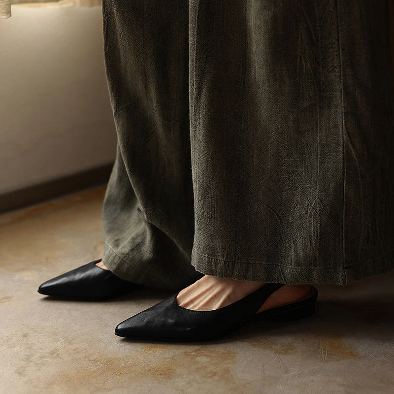 Isla Slingback Leather Flats