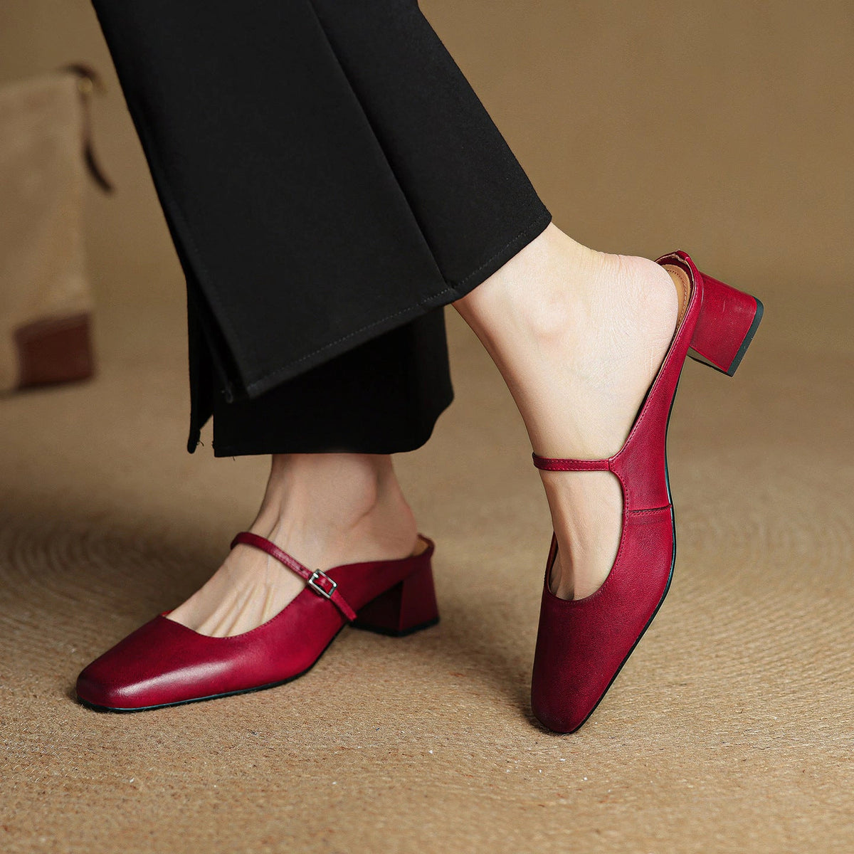Coralie Leather Mules