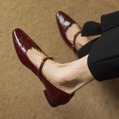 Noor Lambskin Mary Janes