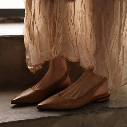 Isla Slingback Leather Flats