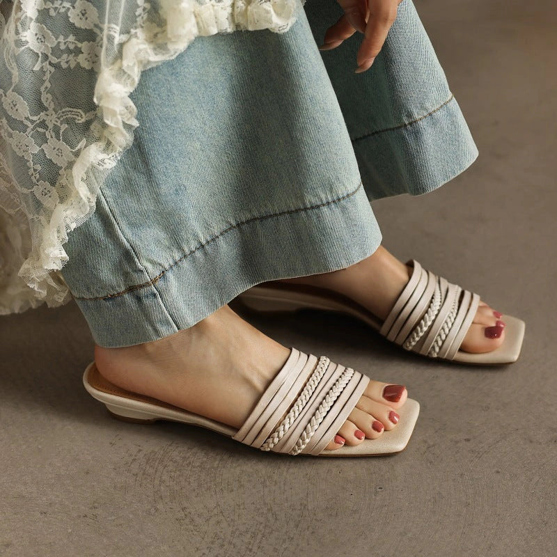 Marlow Square Leather Sandals