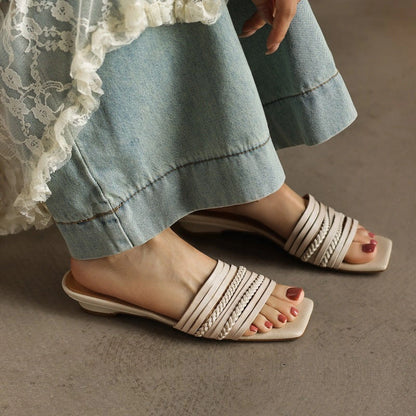 Marlow Square Leather Sandals
