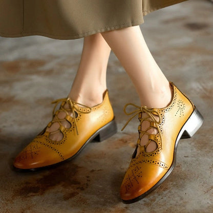 Ondine Brogue Leather Oxfords