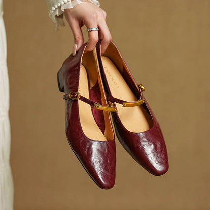 Noor Lambskin Mary Janes