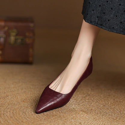 Florine Lambskin Leather Flats
