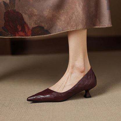 Garance Leather Low Pumps
