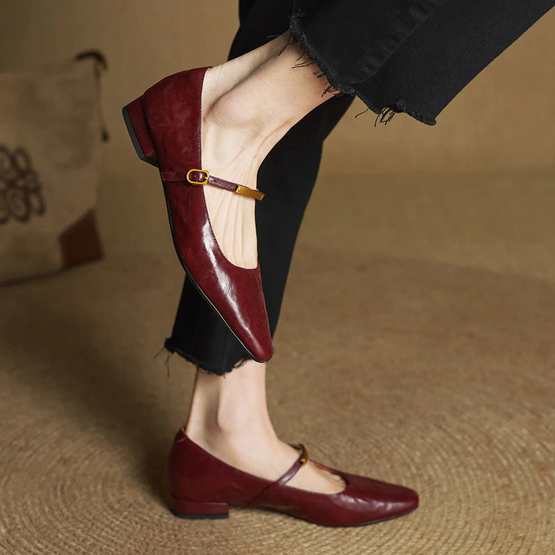 Noor Lambskin Mary Janes