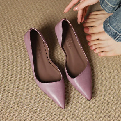 Odette Leather Kitten Heel Pumps
