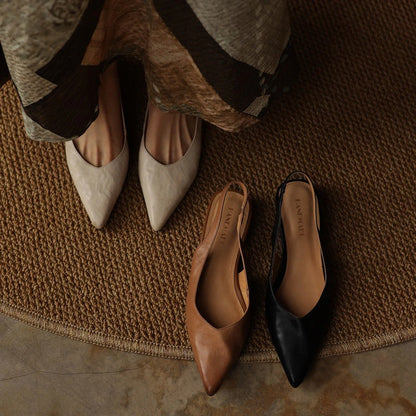 Isla Slingback Leather Flats