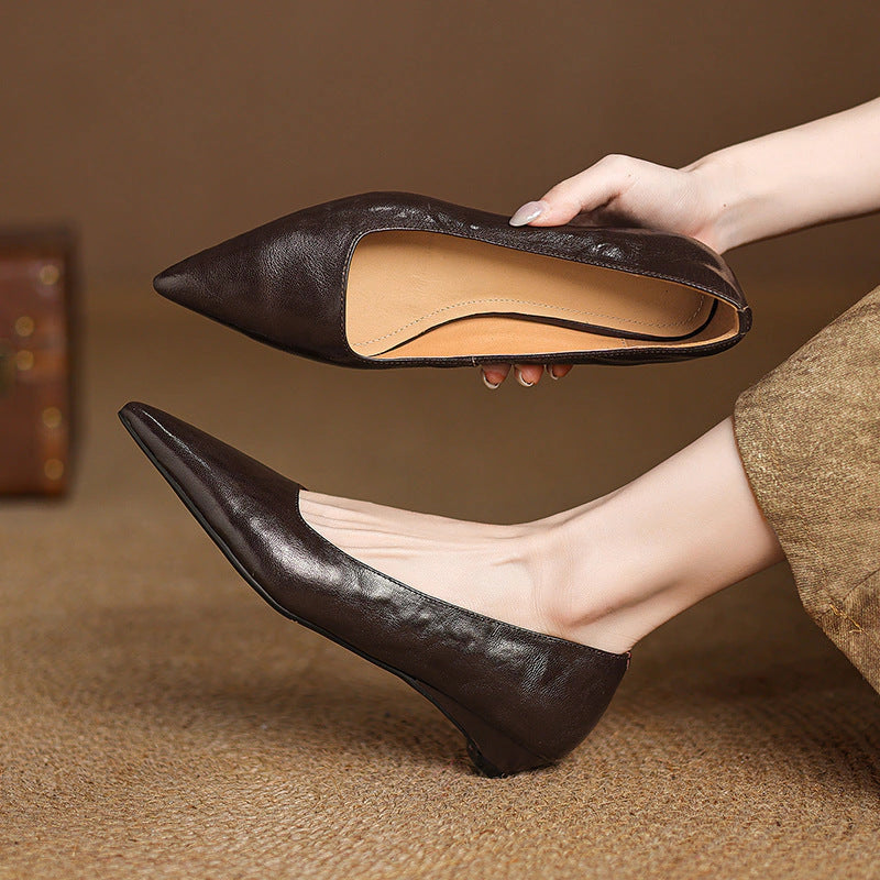Florine Lambskin Leather Flats