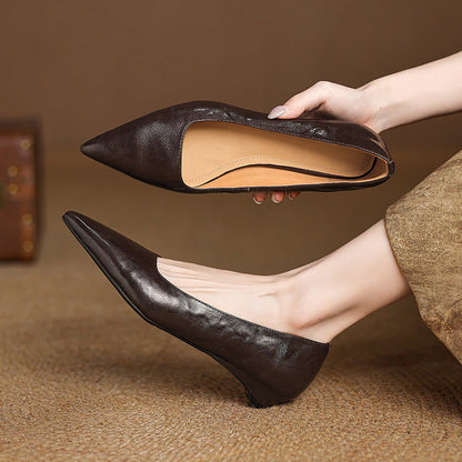 Florine Lambskin Leather Flats