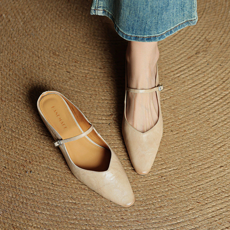 Delphine Leather Mules