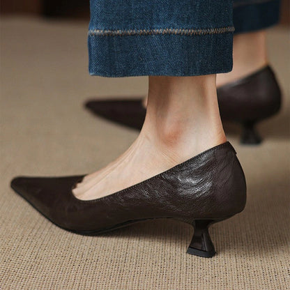 Garance Leather Low Pumps