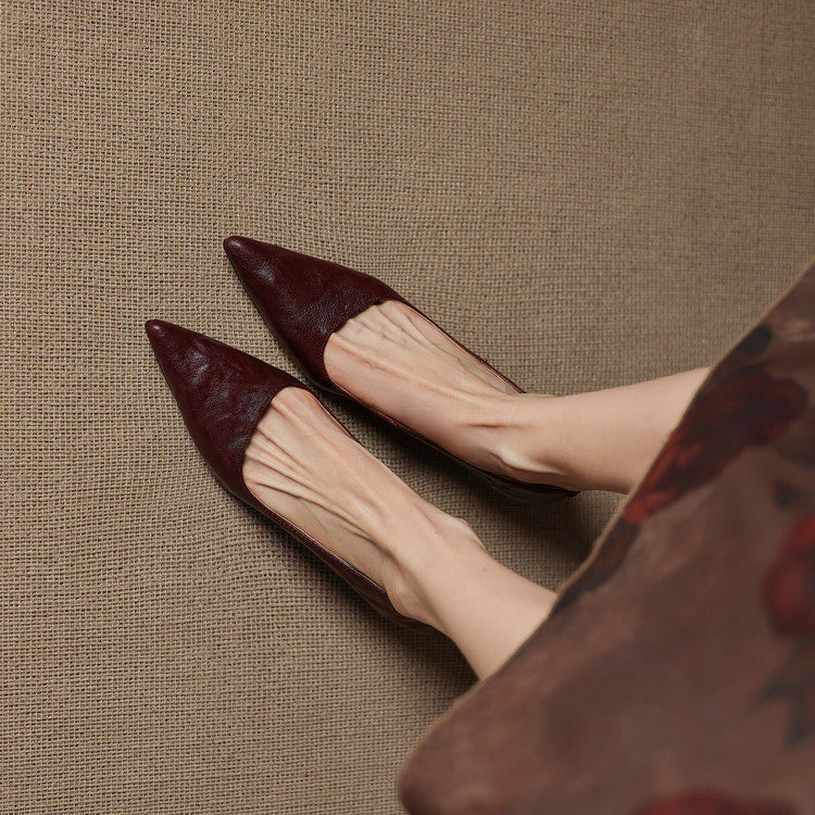 Garance Leather Low Pumps