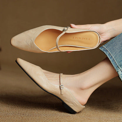 Delphine Leather Mules