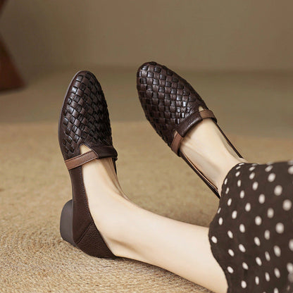 Iris Woven Leather Loafers