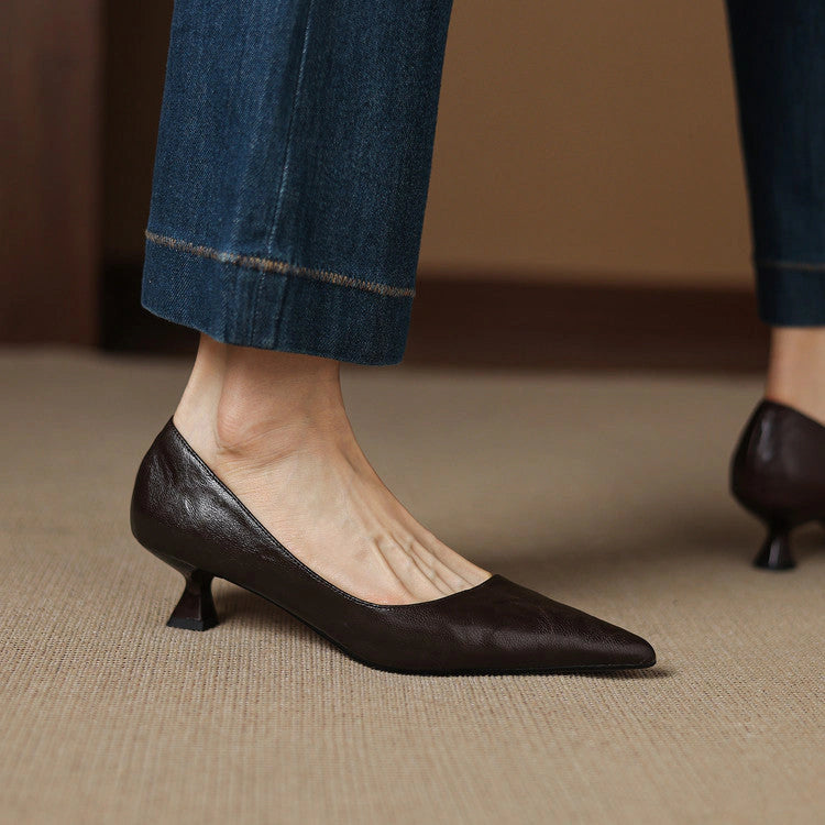 Garance Leather Low Pumps