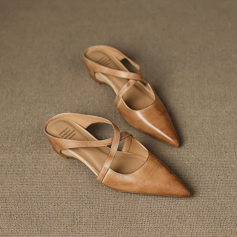 Solene Leather Mules