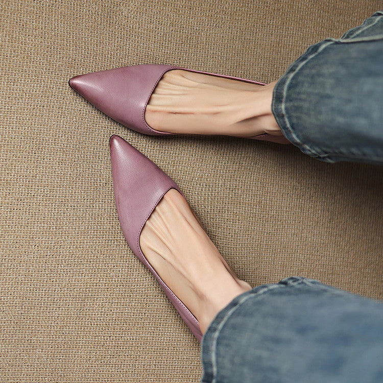 Odette Leather Kitten Heel Pumps