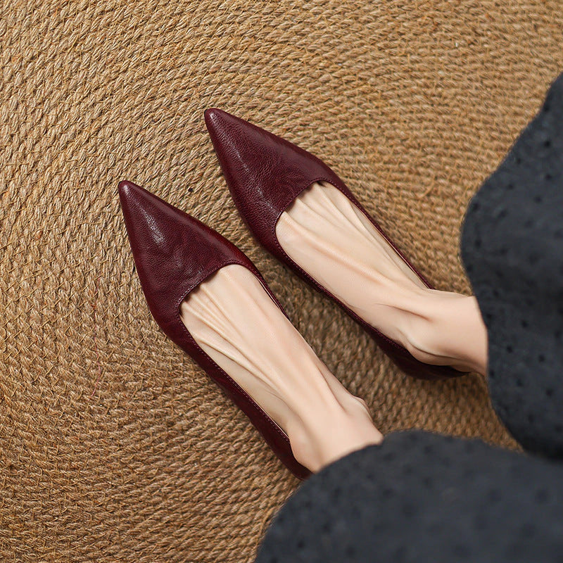 Florine Lambskin Leather Flats