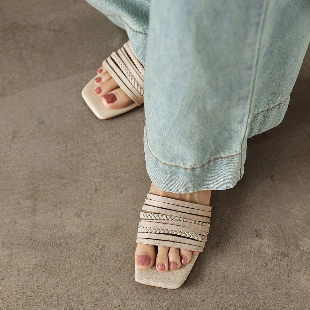 Marlow Square Leather Sandals