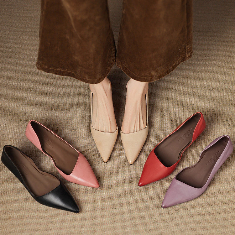Odette Leather Kitten Heel Pumps