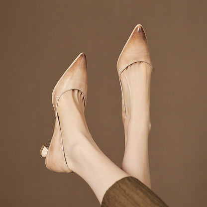 Camille Leather Kitten Heels
